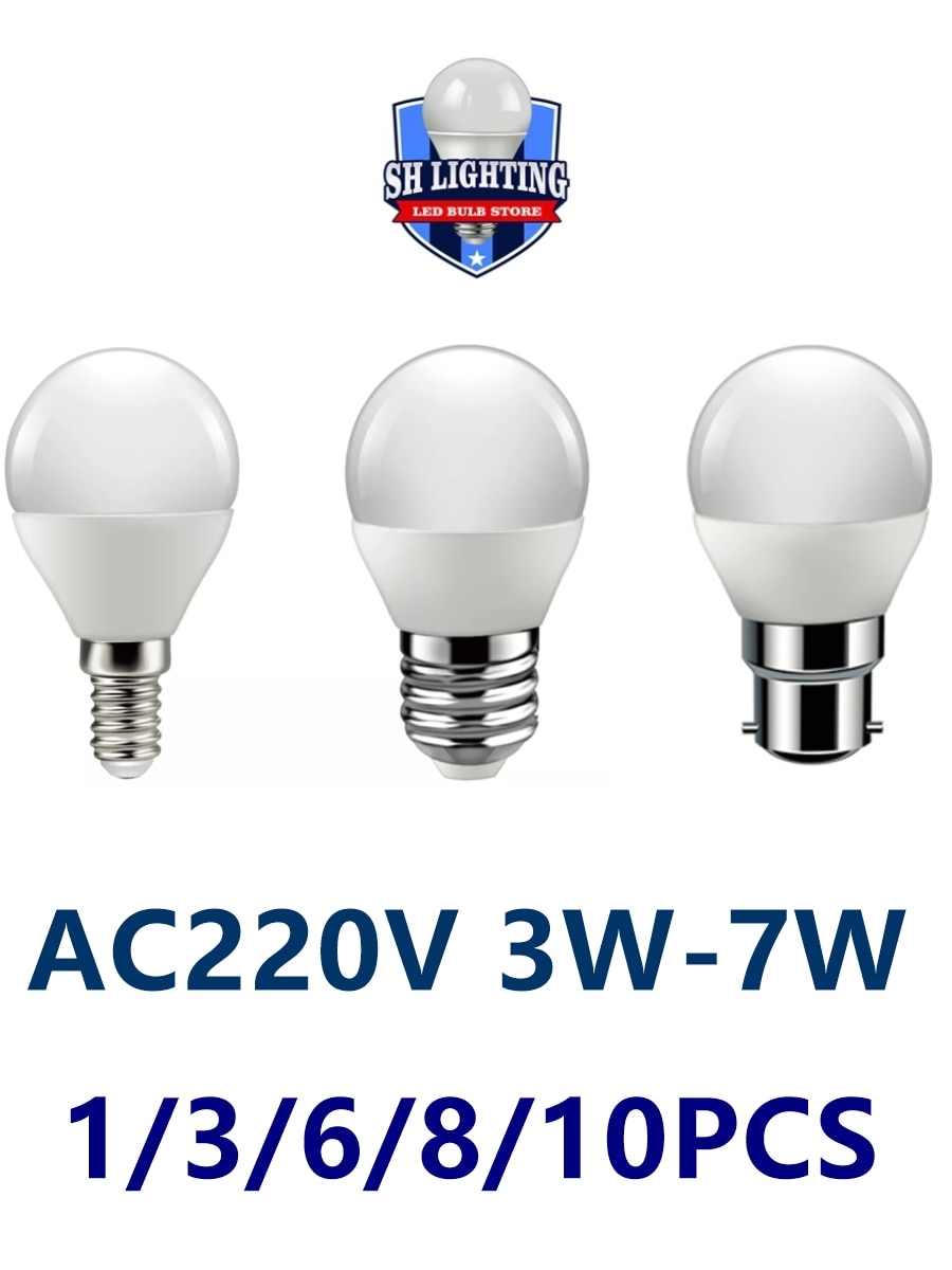 LED ̴  G45, 3W-7W, E14, E27, B22, AC220V,   Ʈκ ,  , ֹ ȭ ٿ Ʈ , 1-10 